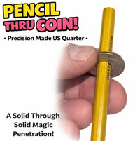 ✨ Pen-Thru-Quarter Magic Coin Trick 👀 Melt Metal Like a Wizard! ✨😲