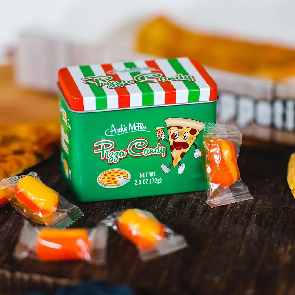 Pizza Flavored Candy - Cool Retro Tin Gift Box - Archie McPhee