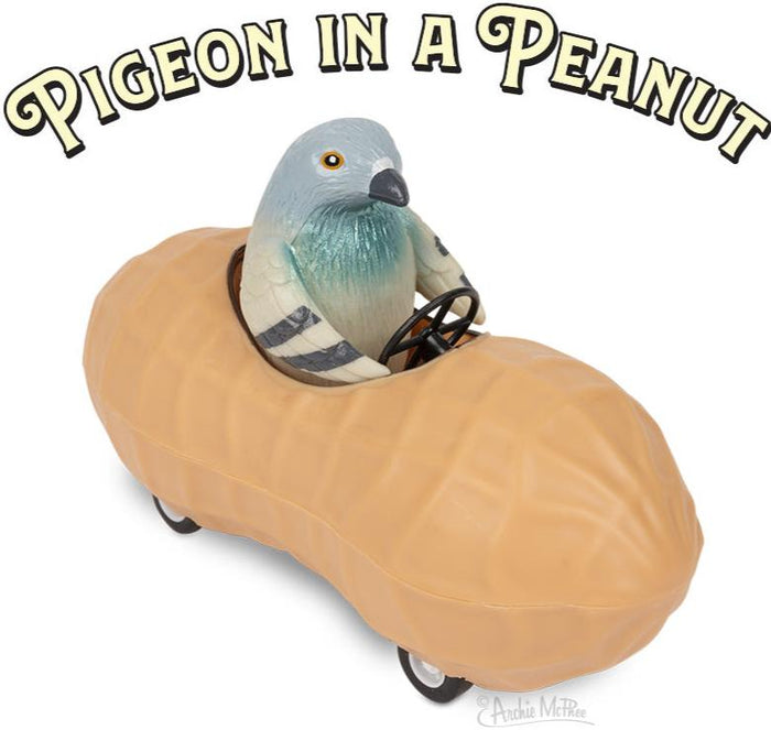 Pigeon in a Peanut - Cute Pullback Racing Car Child Toy - Archie McPhee