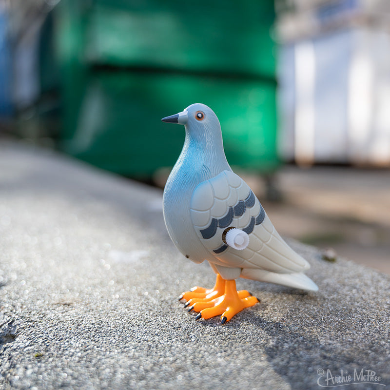 Wind-Up Perky Walking Pigeon - Classic Toy Bird Figure Novelty - Archie McPhee