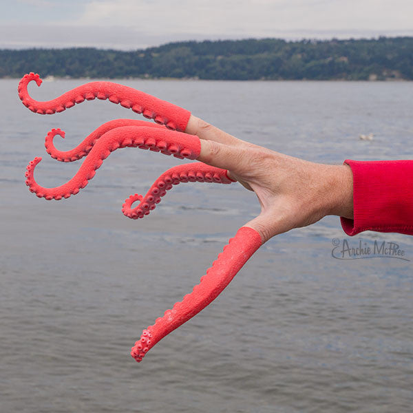 Finger Tentacles (Set of 5) Octopus Sea Creature Hand Puppet Toy - Archie McPhee