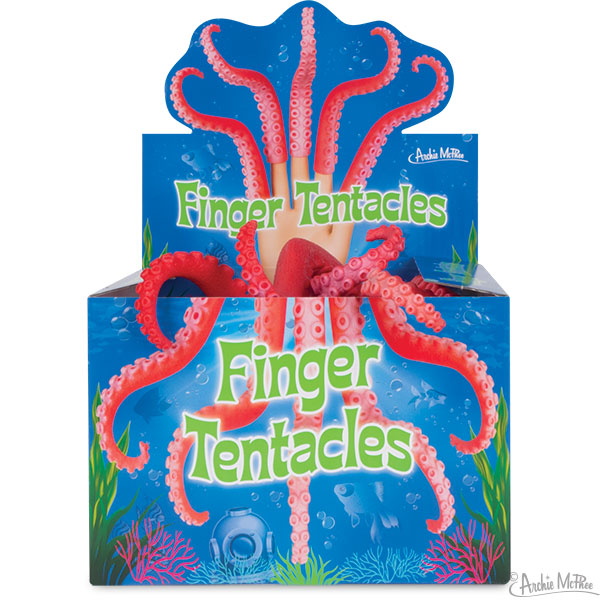 Finger Tentacles (Set of 5) Octopus Sea Creature Hand Puppet Toy - Archie McPhee