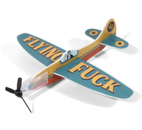 The ✈️🤣 FLYING FU%K Mini Plane Glider That Says It All! 🙌😂 is a hilarious adult gag joke—this blue foam plane with "FLYING FUCK" on its wings and thumbs-up sticker makes the perfect funny gift for anyone who loves humor!.