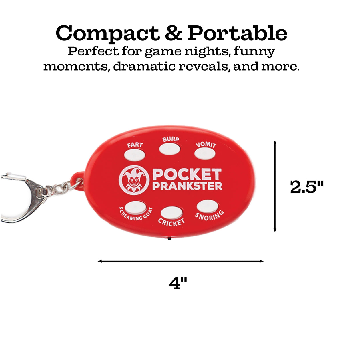 💨 Fa6-Sound | Burp 🤮 Vomit 🐐 Goat 🦗Crickets 😴 Snoring | Prank Sound Machine - Gag Gift Keychain Toy