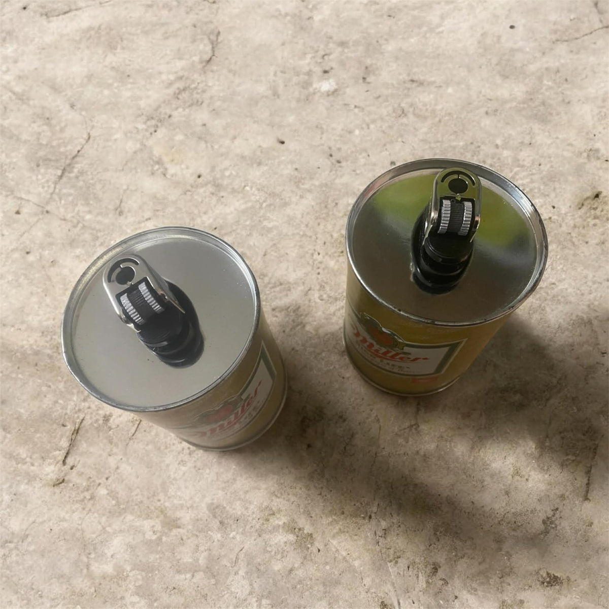 Vintage Miller High Life Tabletop Lighter Set 🕯️🍺 (2-Pack)