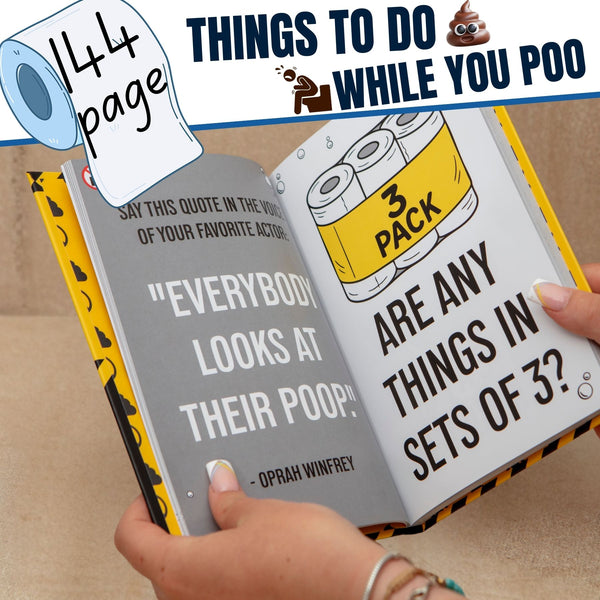 🚽 How To Poop Without Your Phone Funny Bathroom Book 144 Pages Hardcover Gag 😂