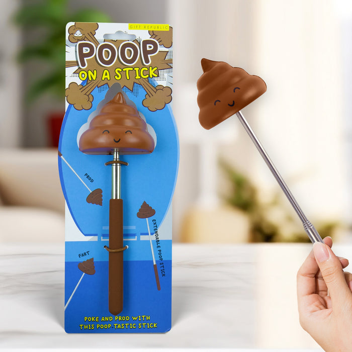 💩 Poop on a Stick – 15" Extendable Gag Toy Funny Fart Prank for Kids & Adults