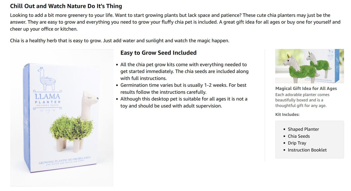 Hairy Beaver Ceramic Planter - Sprouting Chia Pet Plant Pot - Gift Republic