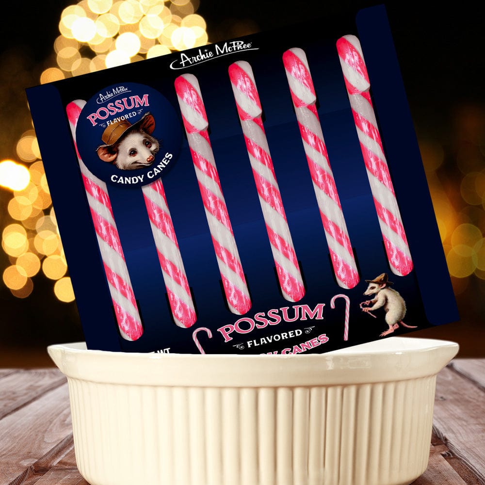 POSSUM Flavored Candy Canes - NASTY! Gag Prank Joke Christmas - Archie McPhee