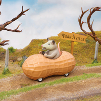 Possum in a Peanut - Cute Pullback Racing Car Child Toy - Archie McPhee