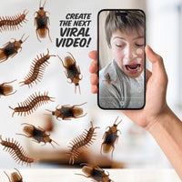 16 PK Realistic Fake Cockroaches Centipedes Prank Bugs Insects Rubber Halloween