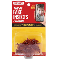 16 PK Realistic Fake Cockroaches Centipedes Prank Bugs Insects Rubber Halloween