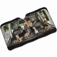 Car Full Of Squirrels Auto Sunshade - Funny Gag Joke - Archie McPhee