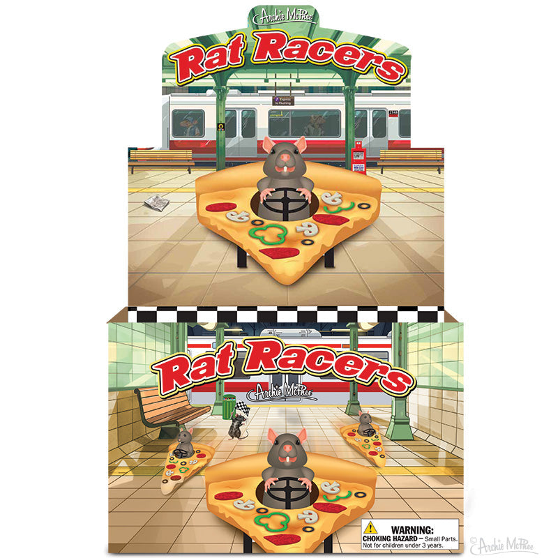 Rat Racers (set of 2)  Funny Pull Back Race Toy Cars Figures - Archie McPhee