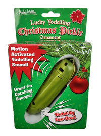 YODELLING Lucky Christmas Pickle Ornament - Musical Sounds - Archie McPhee