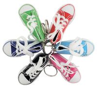 12 Piece - Sneaker Canvas Shoe Tennis Basketball Keychain Party Prize Favors Toy