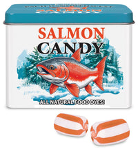 🐟🤢 Salmon Candy in Tinned Fish Can Funny Gag Gift Novelty Prank Joke Stocking - Archie McPhee