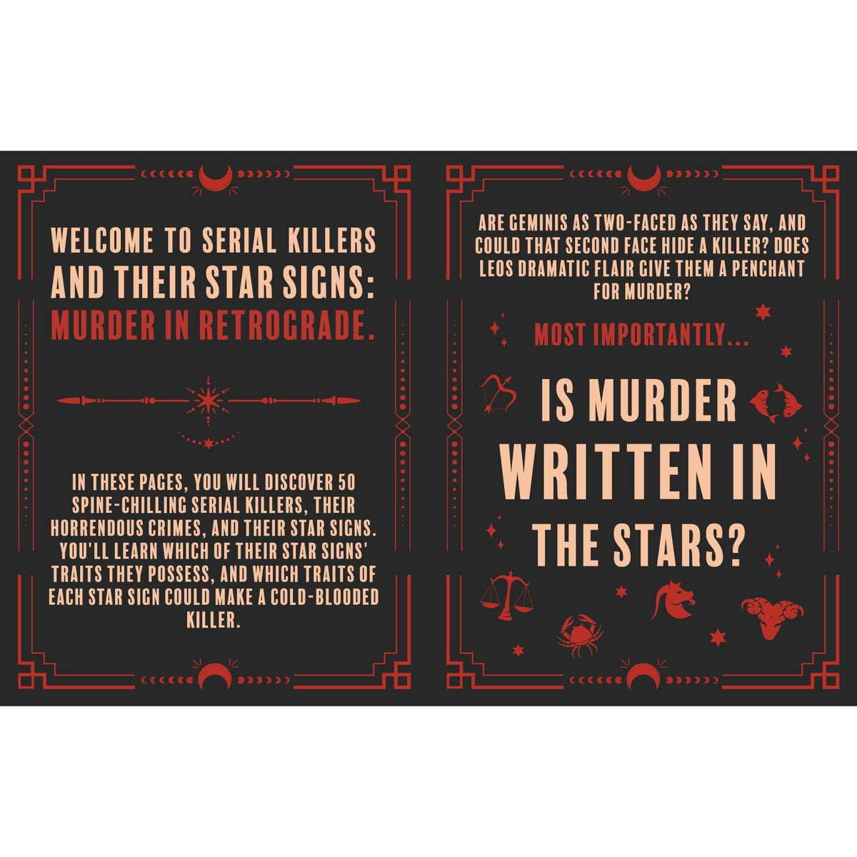Murder in Retrograde 🔪 Hardcover True Crime Zodiac Astrology Serial Killer Book 🩸
