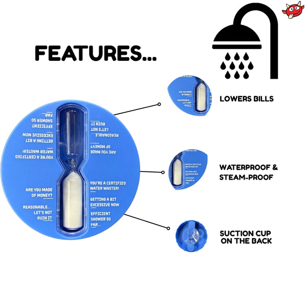 The 5 Minute 💰 Bills Shower Sand Timer Water Saver Funny Bathroom Gag Gift 😂💦