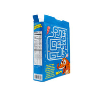 The 🦐 Prank Cereal Box – Shrimp Smacks Gag Gift Box features a blue box with a maze game, side nutrition facts, and a cartoon shrimp in the bottom right—perfect for a funny breakfast joke or gag gift.