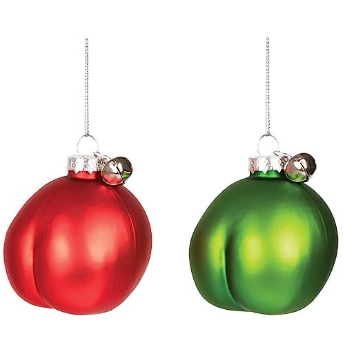 Jingle Butts Ornaments - Chriistmas Holiday Art Hand-Blown Glass ® Archie McPhee