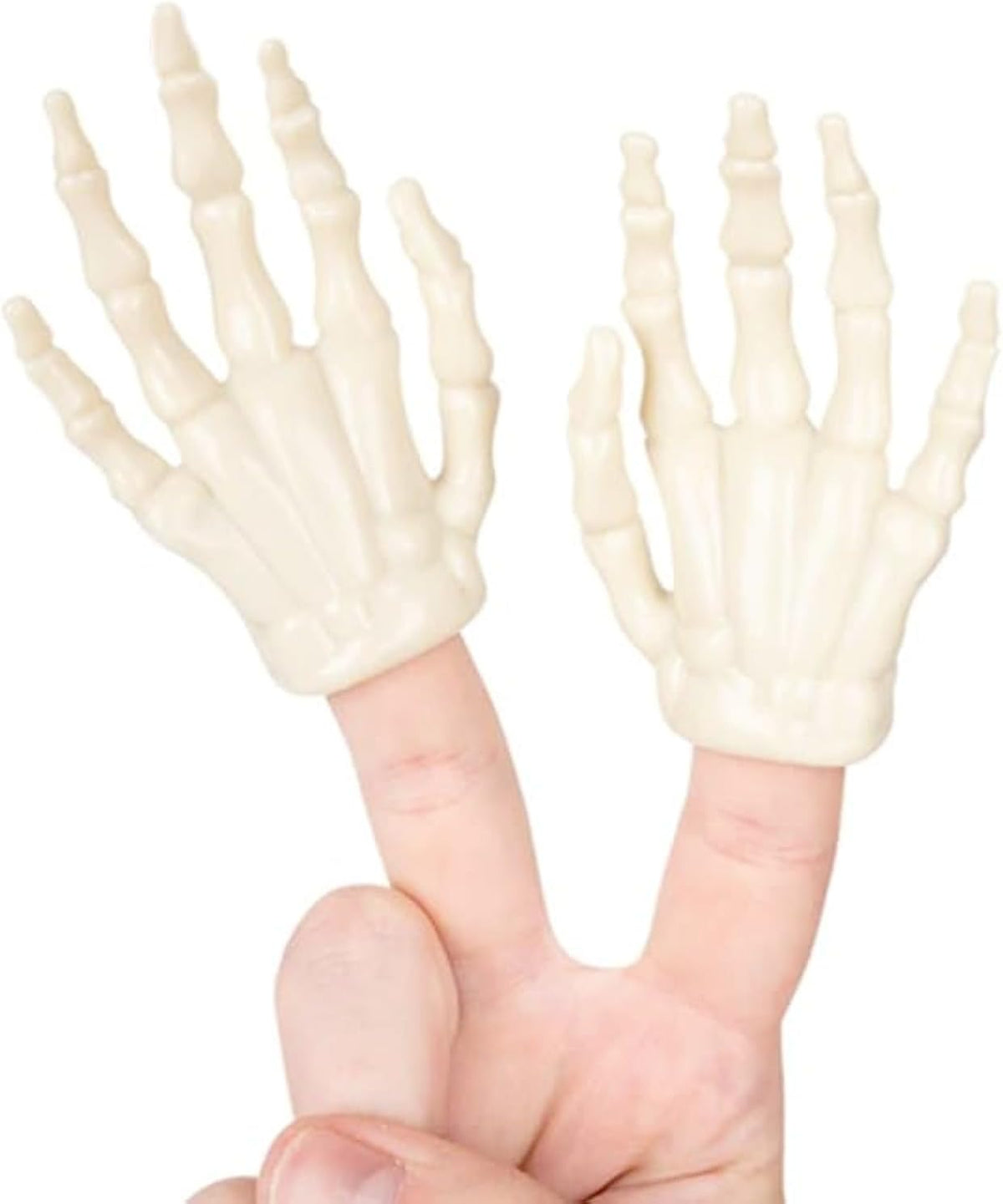 Glow-in-the-Dark Skeleton Finger Hands (Set of 2) Puppet Toys  - Archie McPhee