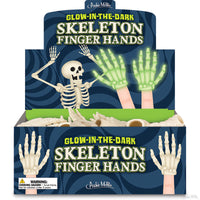 Glow-in-the-Dark Skeleton Finger Hands (Set of 2) Puppet Toys  - Archie McPhee