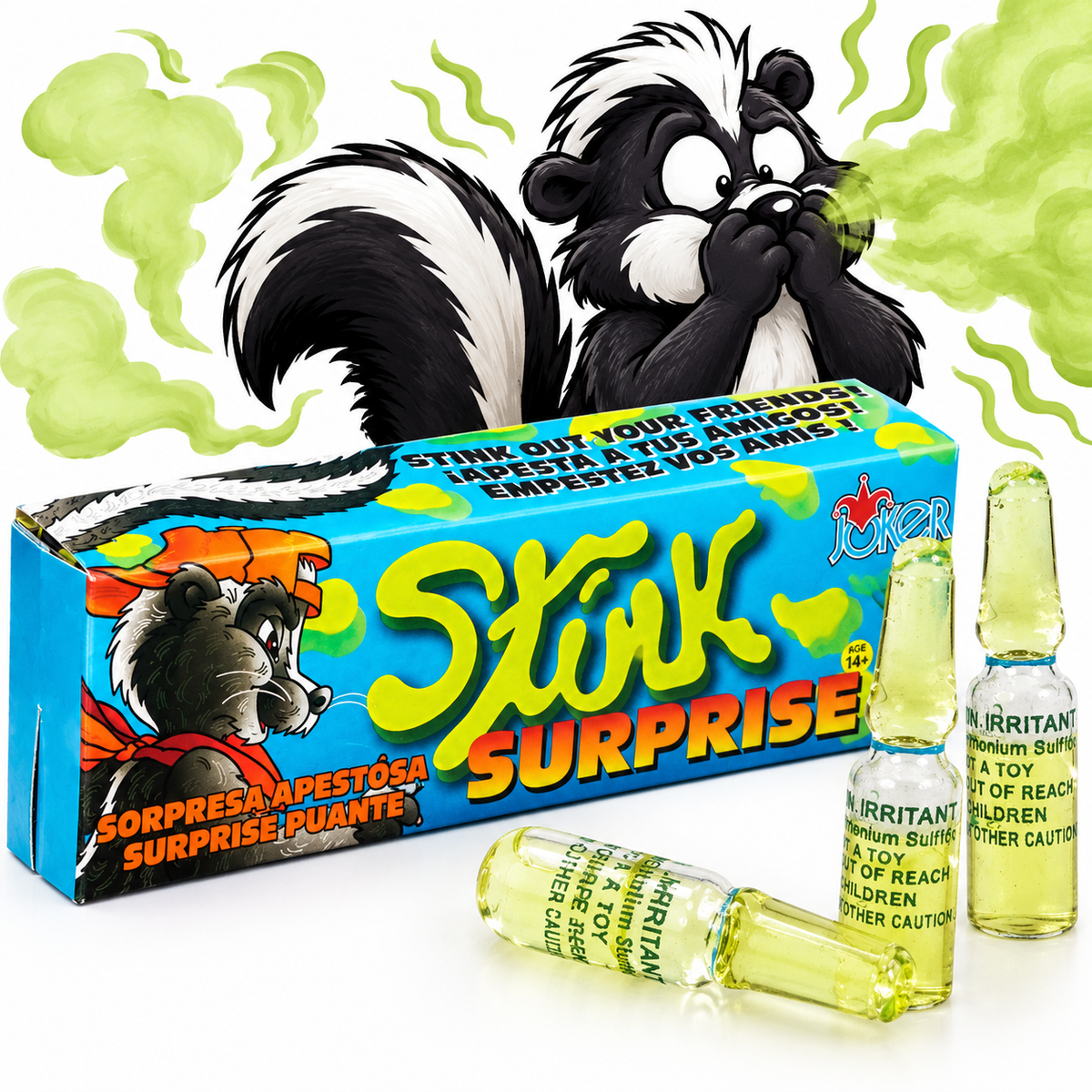🦨 36 Skunk Glass Stink Bombs 💣 Retail Display Case | Fart Prank Joke Gag 💨