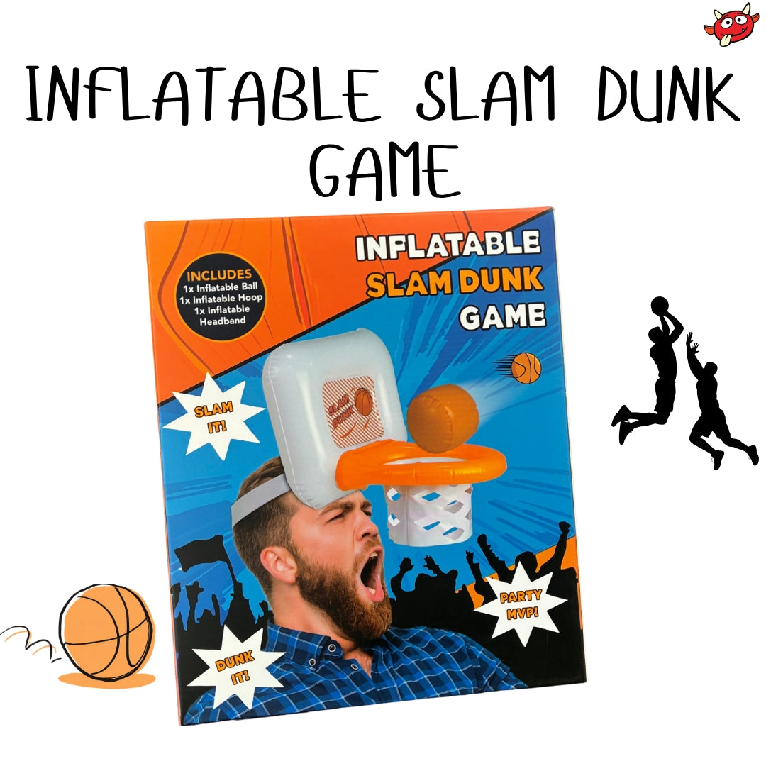 🏀😂 Inflatable Slam Dunk Head Hoop Basketball Game 60 Second Party Challenge