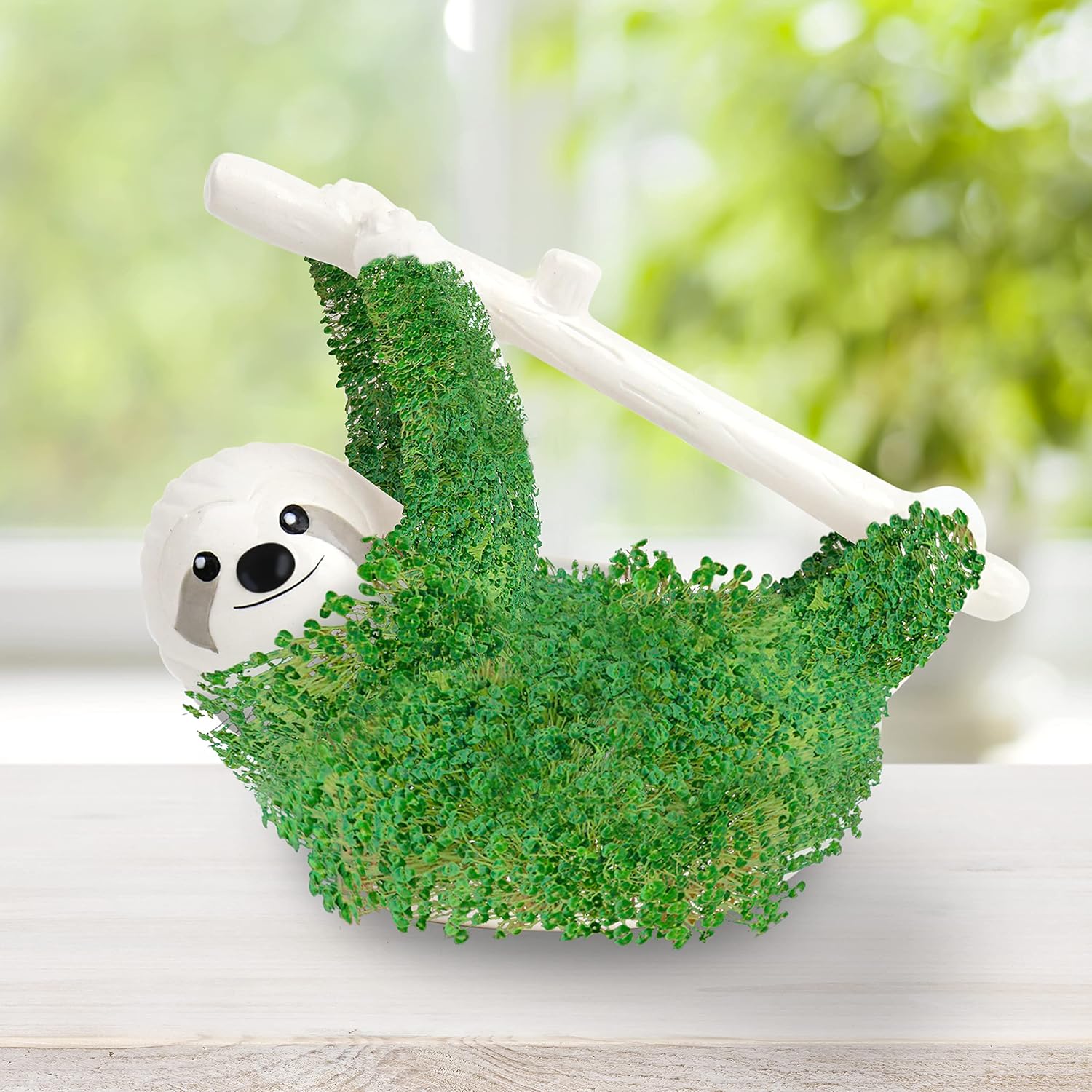 Sloth Ceramic Planter - Desktop Sprouting Chia Pet Plant Pot