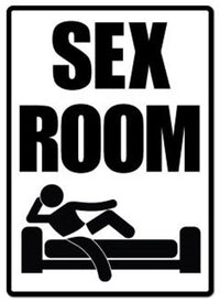 Metal Tin Sign "SEX ROOM" Adult Bedroom Office Man Cave Sexy Wall Decor #E-101