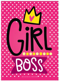 Metal Tin Sign "GIRL BOSS" Bedroom Office Wall Hanging Decor #G-101