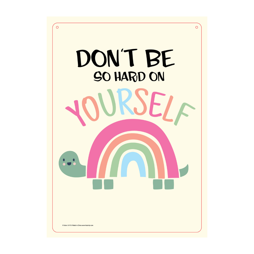 Metal Tin Sign "Don't Be So Hard On Yourself" Beroom / Office Wall Decor #G-101