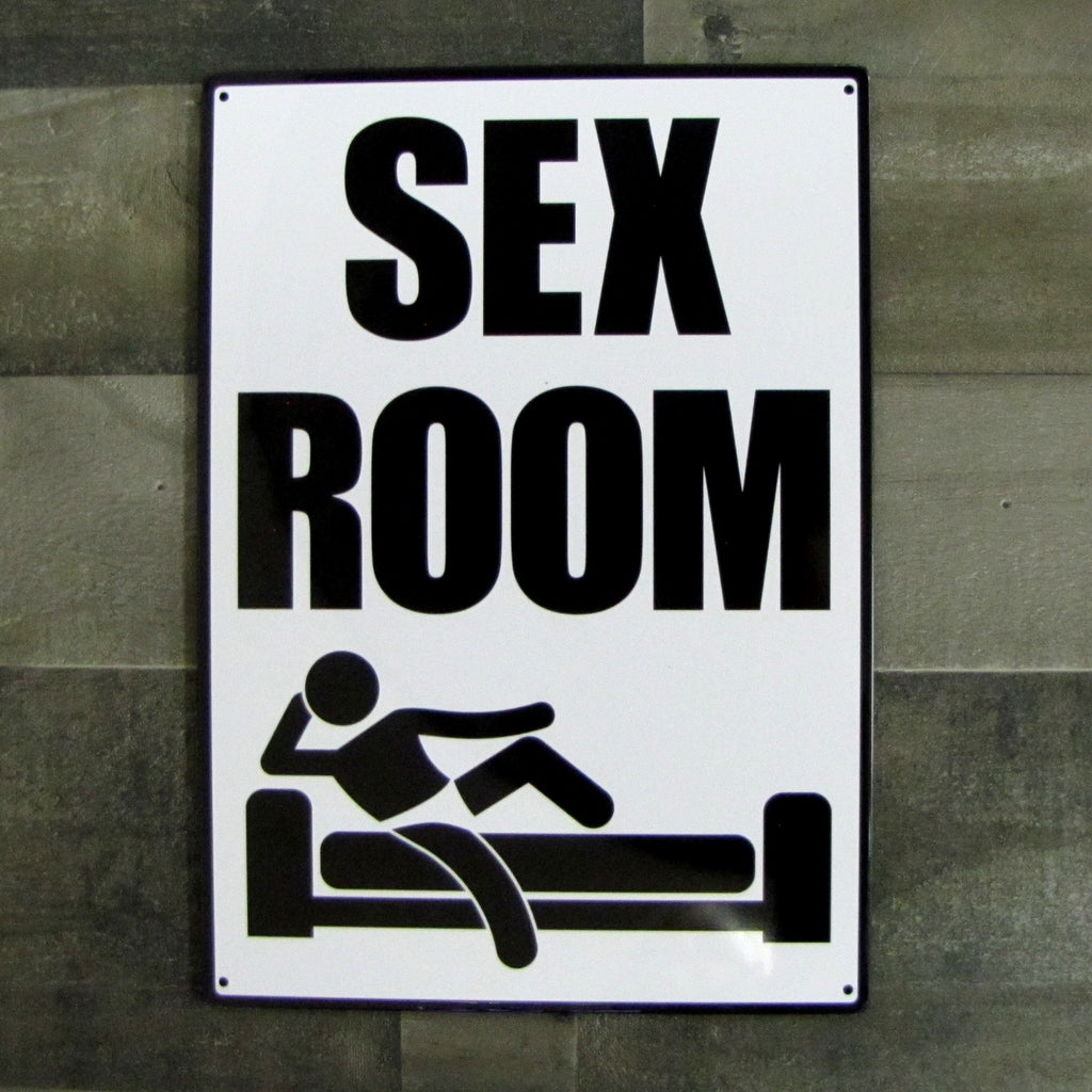 Metal Tin Sign "SEX ROOM" Adult Bedroom Office Man Cave Sexy Wall Decor #E-101