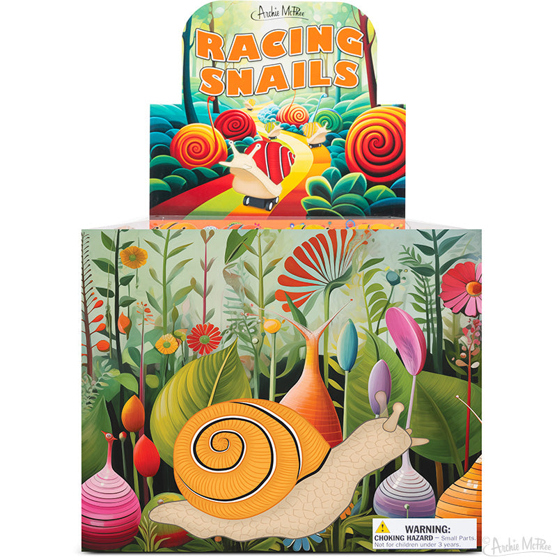 Racing Snails (set of 4)  "Pull Back Race Toys!"   Archie McPhee