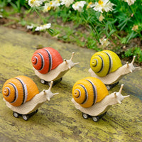 Racing Snails (set of 4)  "Pull Back Race Toys!"   Archie McPhee