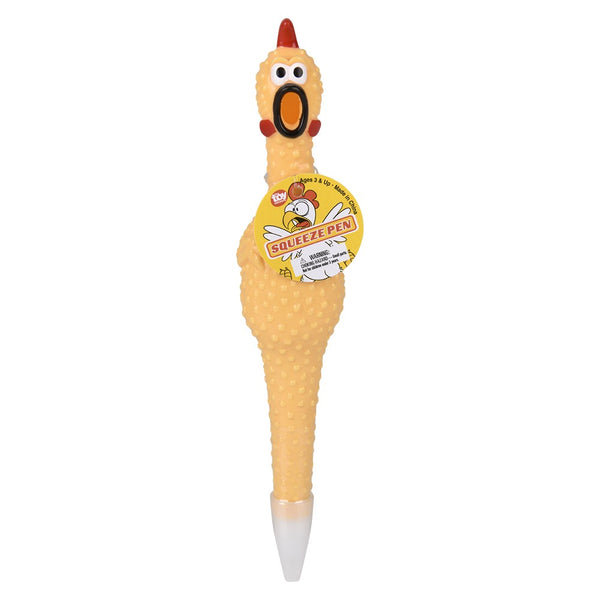 😂🐔 Set of 2 – 7" Rubber Chicken Pens 🖊️ (Yes… This Is Real Life) Funny Gag