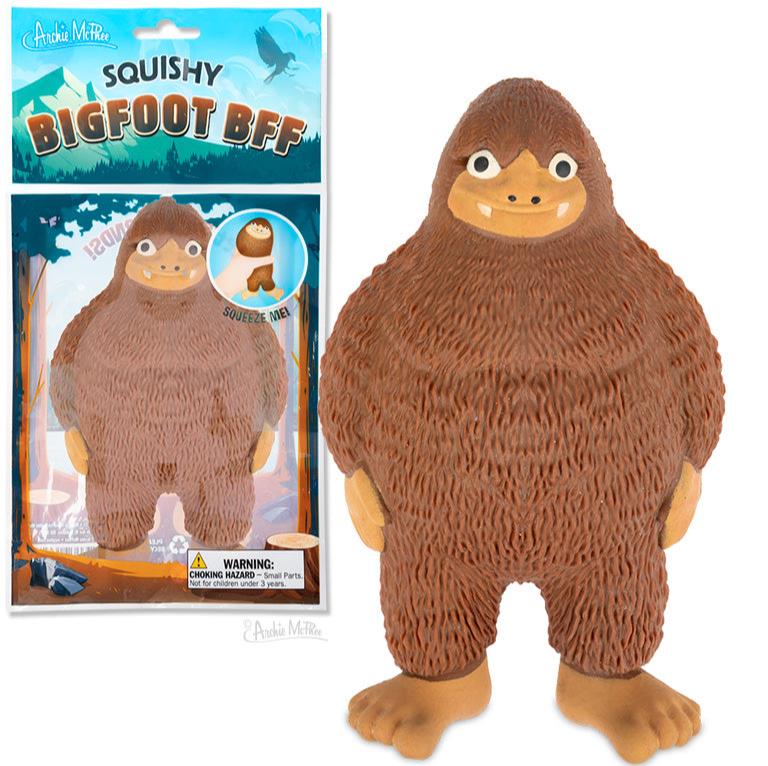 SQUISHY BIGFOOT BFF Squish Squeezable Stress Sasquatch Figure Toy Archie McPhee