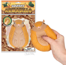 SQUISHY ARMADILLO - Squish Squeezable Stress Cute Figure Toy - Archie McPhee