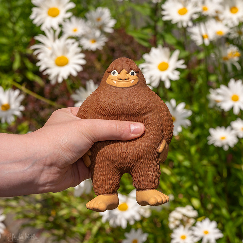 SQUISHY BIGFOOT BFF Squish Squeezable Stress Sasquatch Figure Toy Archie McPhee