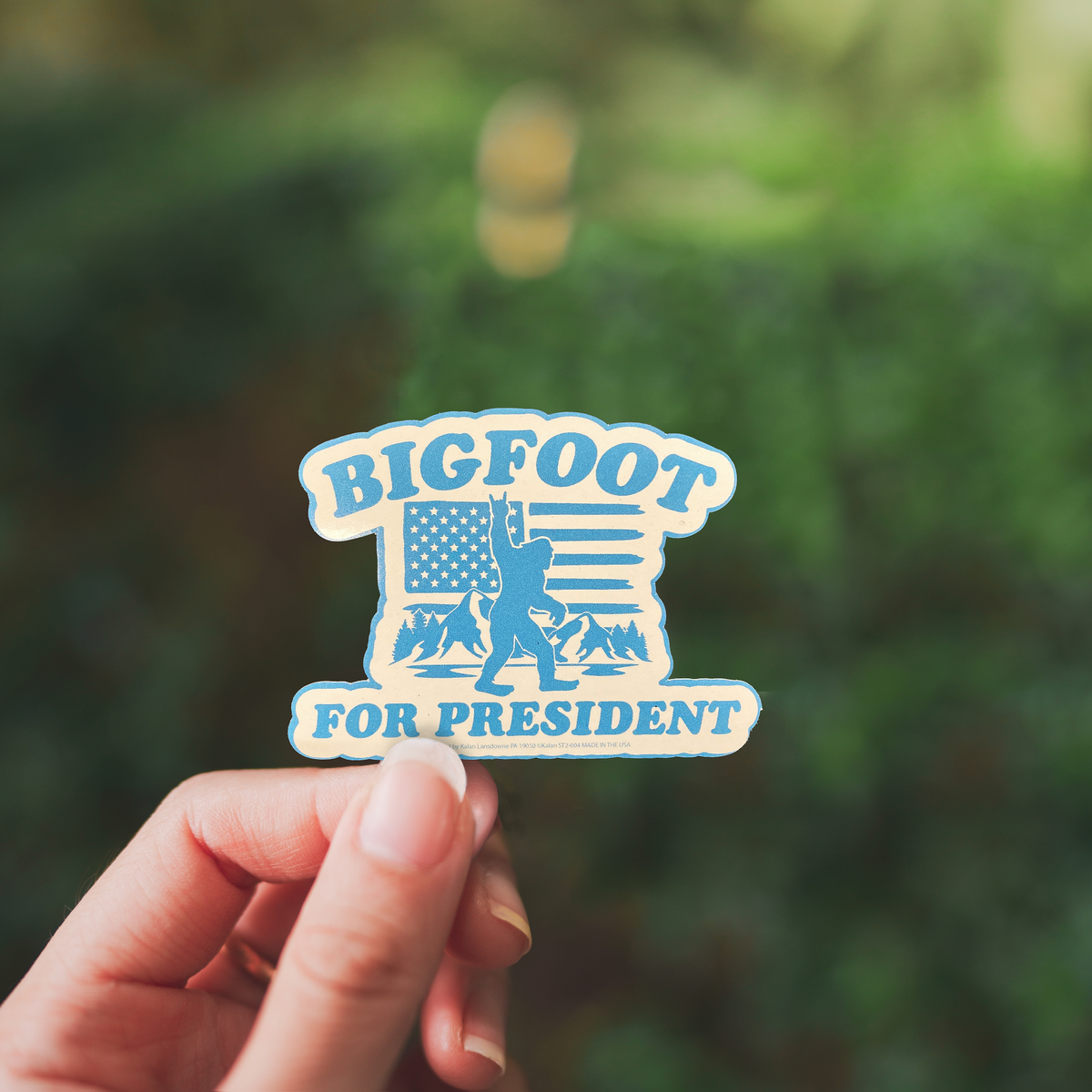 "BIGFOOT for President" Sticker Die-Cut Decal - Car Bumper - Made in USA