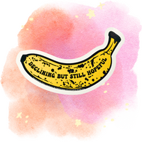 "Declining But Still Hopeful" Funny Banana Sticker Die-Cut Decal - Made in USA