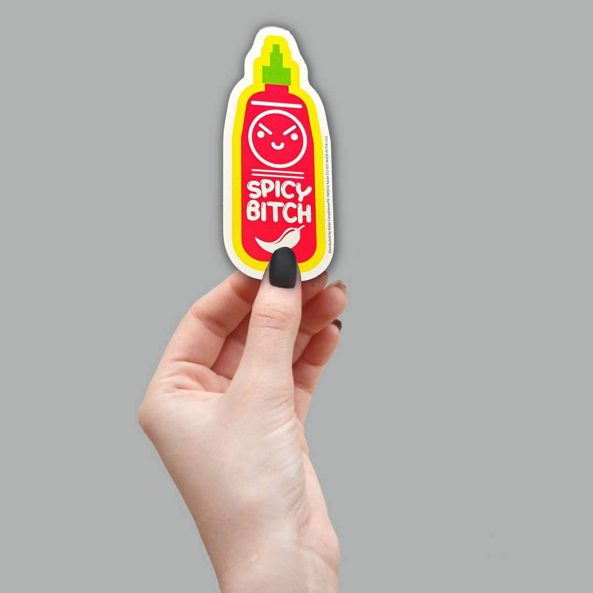 "Spicy Bitch" Hot Sauce Sticker Die-Cut Car Bumper Decal - Made in USA