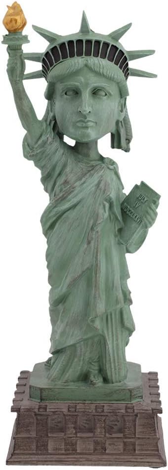 The Statue of Liberty Bobblehead Figure 🗽 – Premium Lifelike Collectible Decor Gift stands on a replica pedestal, holding her torch and tablet—an ideal eye-catching collectible for fans.