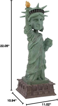 The Statue of Liberty Bobblehead Figure 🗽 – Premium Lifelike Collectible Decor Gift stands 22.05" tall, 10.94" deep, and 11.02" wide—an eye-catching collectible with detailed features for any fan or collector.