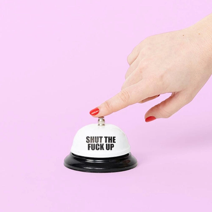🤣 Shut The F*%k Up Bell 🔔 Funny Novelty Office Desk Home Gag Joke Gift STFU!