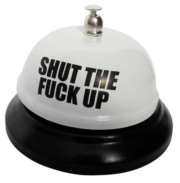 🤣 Shut The F*%k Up Bell 🔔 Funny Novelty Office Desk Home Gag Joke Gift STFU!