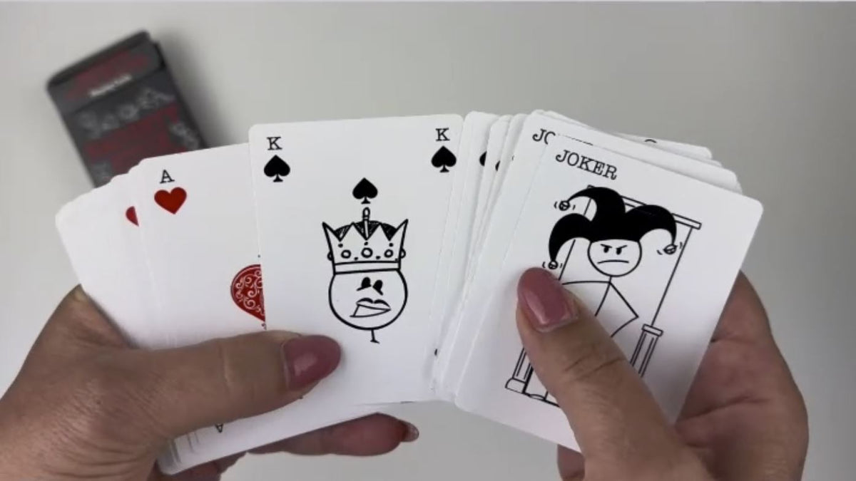 🔥 Naughty Stick Figure Playing Deck of Cards - Adult Funny Gag Gift Party Humor