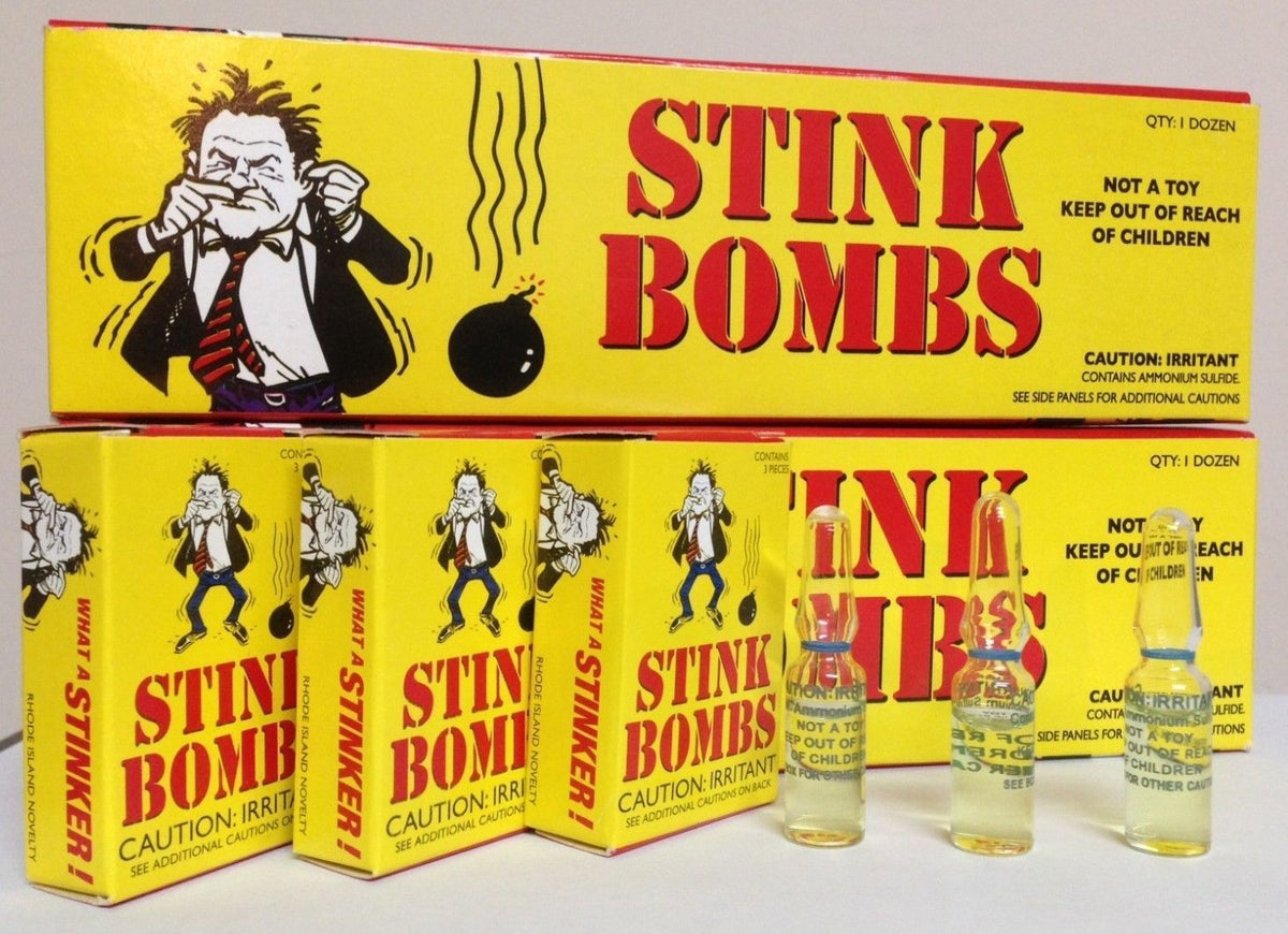 432 total Stink Bombs Glass Vials (144 boxes of 3) - GaG Prank Joke Wholesale