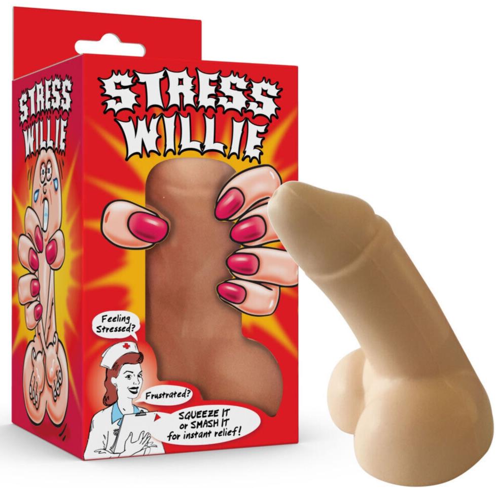 STRESS WILLIE - Squeeze Squeezable Pecker Relief Adult Novelty Joke Toy Gift